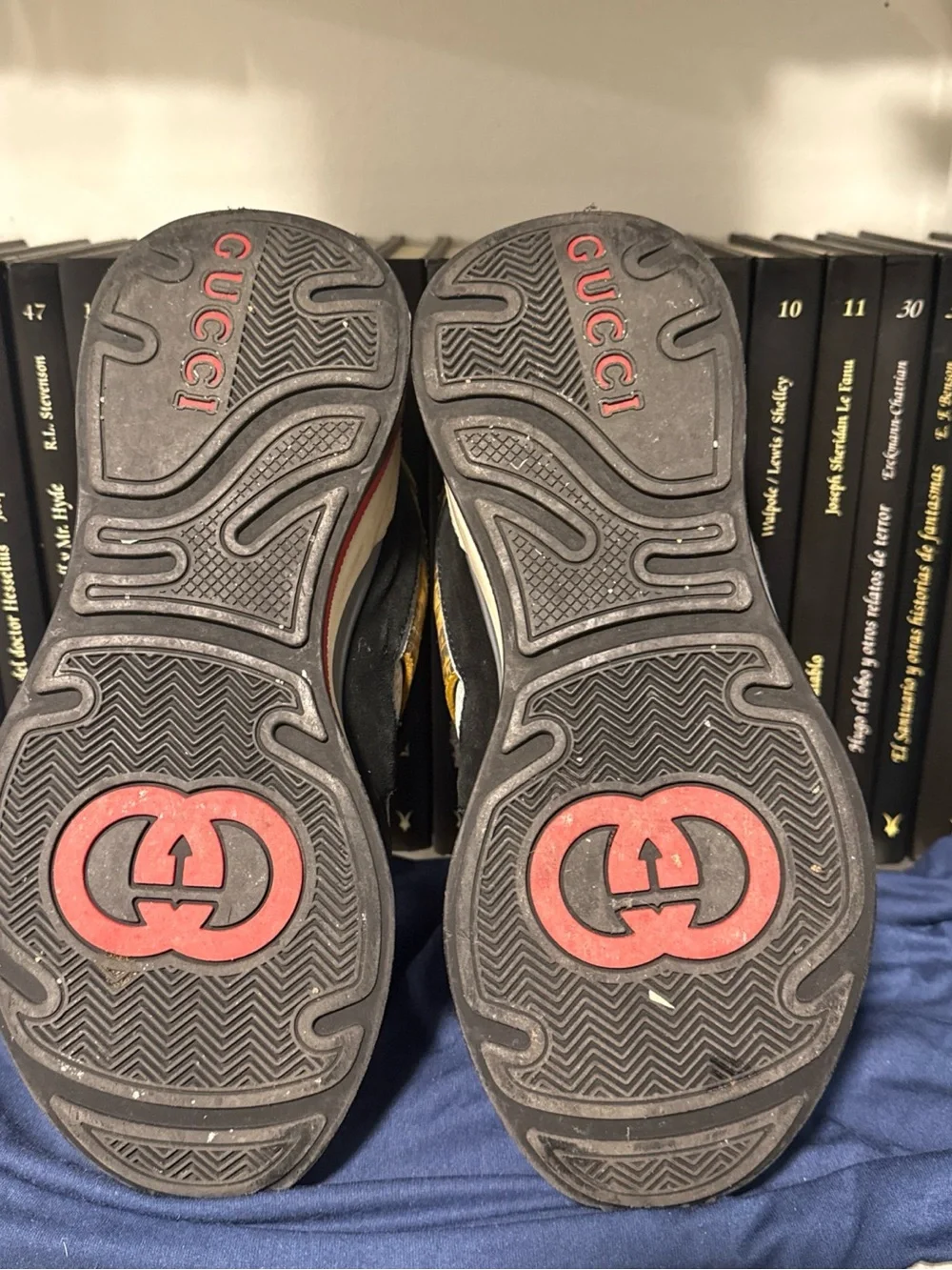 Men’s Gucci Ultrapace sneakers in yellow tejus printed colorway